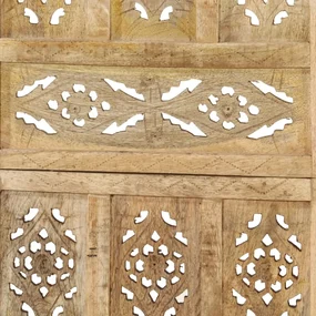 Divisorio a 5 pannelli intagliato 200x165cm massello di mango