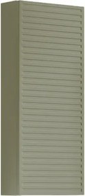 Pensile bagno Pixel Stripes laccato opaco verde salvia, 1 anta apertura da sinistra P 17 x L 30 x H 80 cm