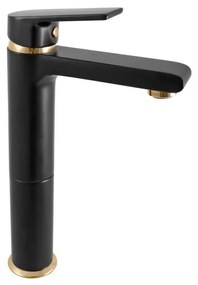 RAV Slezák CO130.0CMATZ - Miscelatore per lavabo COLORADO 26 cm nero/oro