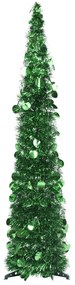 Albero di Natale Artificiale Apribile in PET, Verde / 120 cm