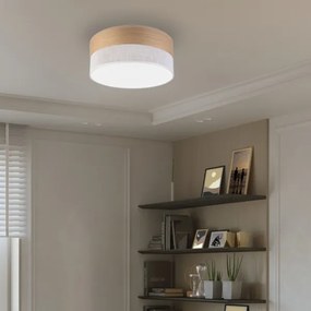 Plafoniera LED SIRJA WOOD LED/20W/230V diametro 35 cm bianco/quercia