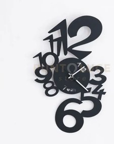 Orologio da parete giocoso lupin nero in ferro 30x48cmh