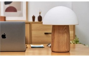 Lampada da tavolo dimmerabile in colore naturale con paralume in vetro (altezza 32 cm) Alice - Gingko