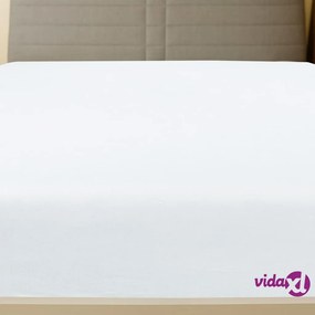 vidaXL Lenzuola con Angoli Jersey 2pz Bianche 160x200 cm Cotone