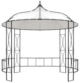 Gazebo 300x290 cm Bianco Rotondo