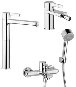 Set miscelatori Fiamma di Jacuzzi Rubinetteria lavabo alto bidet e gruppo vasca