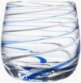 Set di 6 bicchieri in vetro soffiato Twister