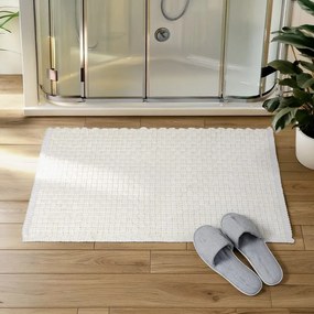 Tappetino per il bagno bianco in tessuto 50x80 cm Ecoli – Wenko