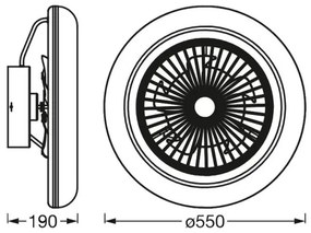Ledvance -LED Luce dimmerabile con ventola SMART+ LED/35W/230V Wi-Fi + TC
