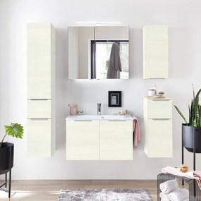 Mobile da bagno sotto lavabo PELIPAL Madeo bianco L 80 x H 48 x P 45 cm 2 ante, lavabo non incluso