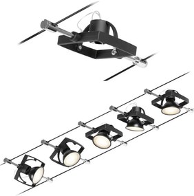 Paulmann 94434 - SET 5xGU5,3/10W Faretto MAC 230V nero