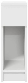 Comodini con cassetto 2 pz bianco 20x36x60 cm