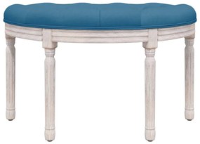 Panca blu 81,5x41x49 cm in velluto