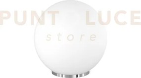 Mars lampada da tavolo montatura cromo vetro bianco d.30 cm 1 luce ...