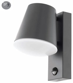 Applique design da esterno Caldiero nero con sensore di movimento IP44 1X E27 EGLO
