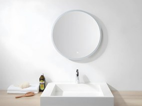 Specchio per bagno luminoso tondo a LED anticondensa D80 cm - DANIELA