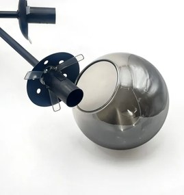 Brilagi - Lampadario a soffitto MALIVA 6xE14/15W/230V nero/fumé