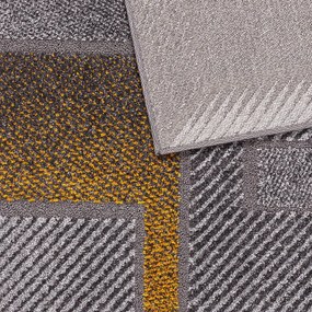 Tappeto giallo ocra e grigio 133x190 cm Meteo - FD