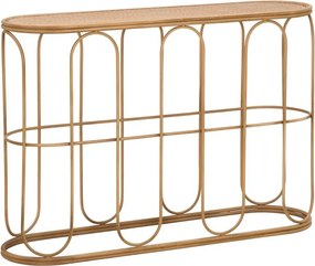 Tavolo consolle di colore naturale in rattan 32x110 cm Samui – Mauro Ferretti