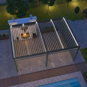Pergola bioclimatica Ombréa autoportante 4x6M in alluminio