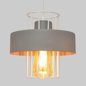 Lampadario a sospensione con filo VOLTA 2xE27/15W/230V grigio