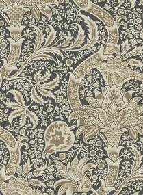 Morris & Co Carta da parati Indian - Charcoal/ Nickel