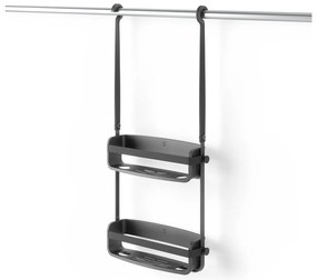 Mensola in plastica nera per bagno sospesa Flex - Umbra