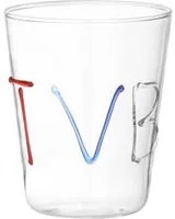 Bicchiere scritta Tvb in vetro borosilicato, da 380 ml