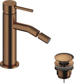 Rubinetto per bidet getto laminare cristallino Loop SANYCCES oro rosa spazzolato lucido