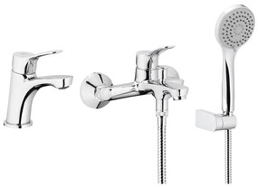 KFA Armatura 5241-003-00 - Set da bagno con rubinetto + rubinetto per lavabo MORRIS cromo lucido