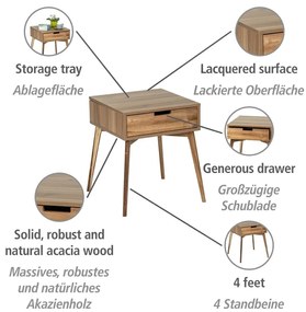 Tavolo portaoggetti Acacia - Wenko