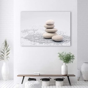 Quadro su tela, Pietre Zen Beige  Dimensioni Tappeti 100x70