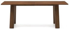 Kave Home - Tavolo allungabile Arlen con impiallacciatura e legno massiccio di rovere con finitura in