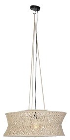 Lampada a sospensione orientale grigia 70 cm - Leonard