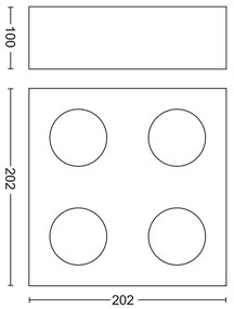 Philips 50494/31/P0-Faretto LED dimmerabile MYLIVING BOX 4xLED/4,5W/230V