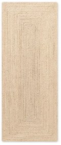 Passatoia colore naturale chiaro in iuta reversibile e tessuta a mano 80x200 cm Sharmila Natural White – Hanse Home