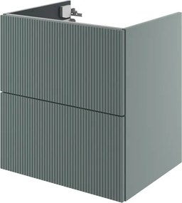 Mobile da bagno sottolavabo Neo Groove L60 X P48 X H70 due cassetti, verde salvia cannettato