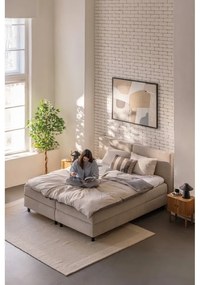 Letto boxspring beige con contenitore 160x200 cm Elva Bold – Bonami Selection