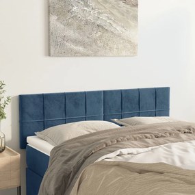 Testiere 2 Pz Blu Scuro 72x5x78/88 Cm İn Velluto /