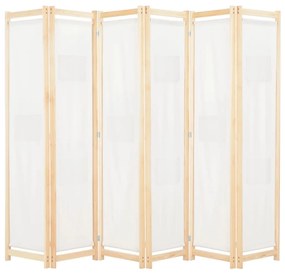 Divisorio A 6 Pannelli 240x170x4 Cm İn Tessuto Crema /