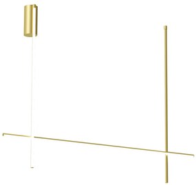 Flos Coordinates Ceiling 2 Lampada sospesa 176 H.137 a luce diffusa in alluminio Anodizzato Champagne