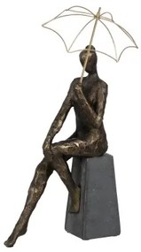 Statua Decorativa Rame Donna 25 x 17,5 x 44 cm