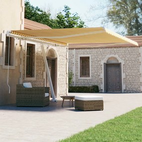 Tenda Da Sole Manuale Automatica 450x300 Cm Gialla/bianca /