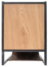 Tavolino COMPACT 65x47 cm nero/marrone