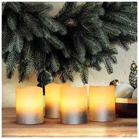 Solight 1V284 - Set da 4 candele LED in cera naturale, alimentazione 1x CR2032, luce bianco caldo