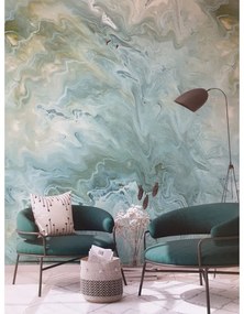 Fotomurale Marmo, verde e azzurro