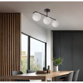 Lampadario a sospensione con supporto rigido AMADEO 3xE14/40W/230V nero