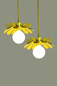 Bohemia-Design - Lampada a sospensione con cavo 1xE27/60W/230V gialla