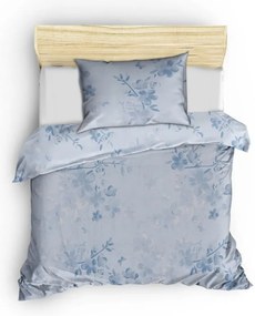 Set copripiumino e federa azzurro in cotone renforcé per letto singolo 140x200 cm Elena – Mijolnir