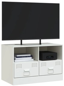 Mobile porta tv bianco 67x39x44 cm in acciaio